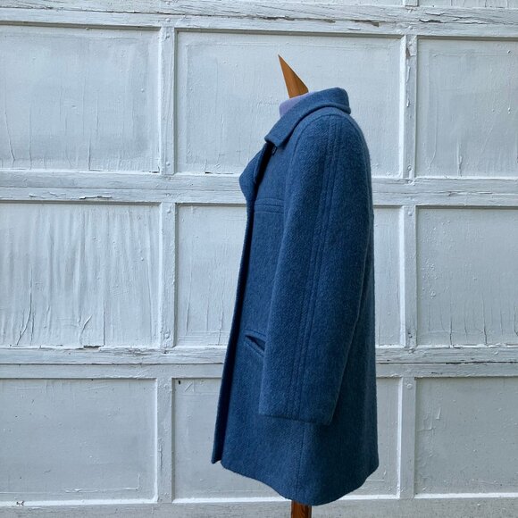 D'Allaird's Wool Blend Peacoat Vintage Light Blue Winter Coat 70s Made in Canada - Picture 6 of 9